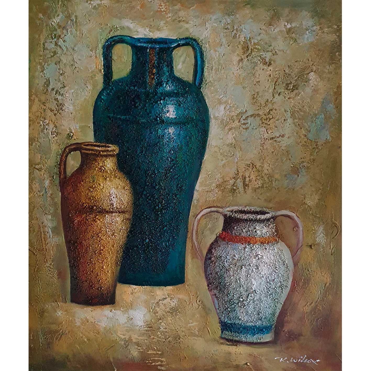 Still Life Painting Amphorae 50x60 cm