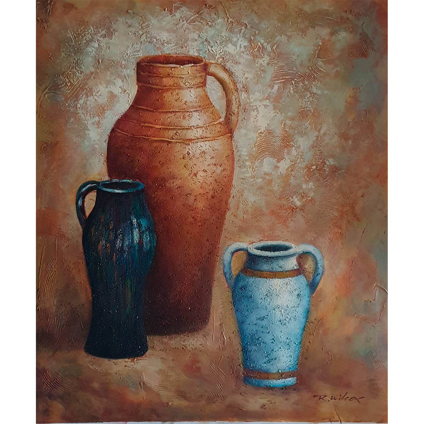 Still Life Painting Amphorae IV 50x60 cm