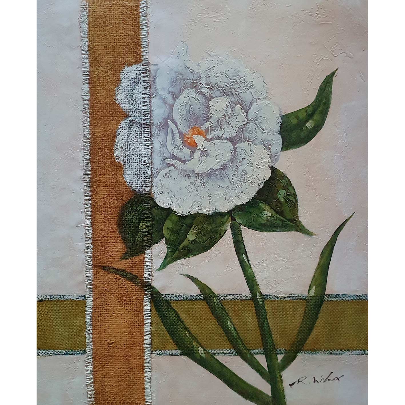 Sackblumen Diptychon Gemälde 50x60 cm [2 Stück]