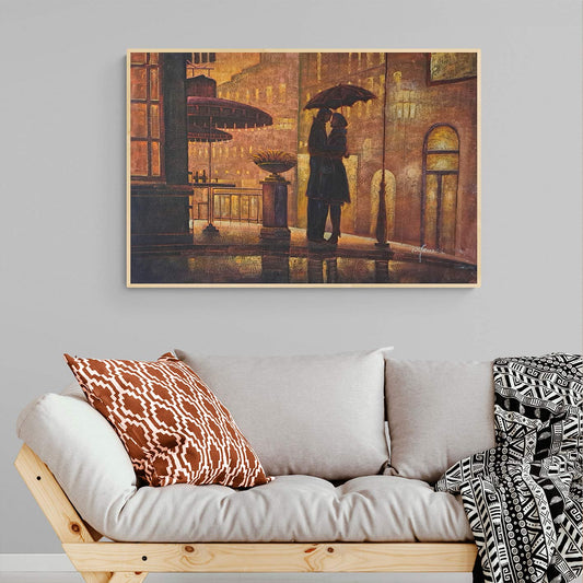 Regenpaar-Gemälde 90x60 cm