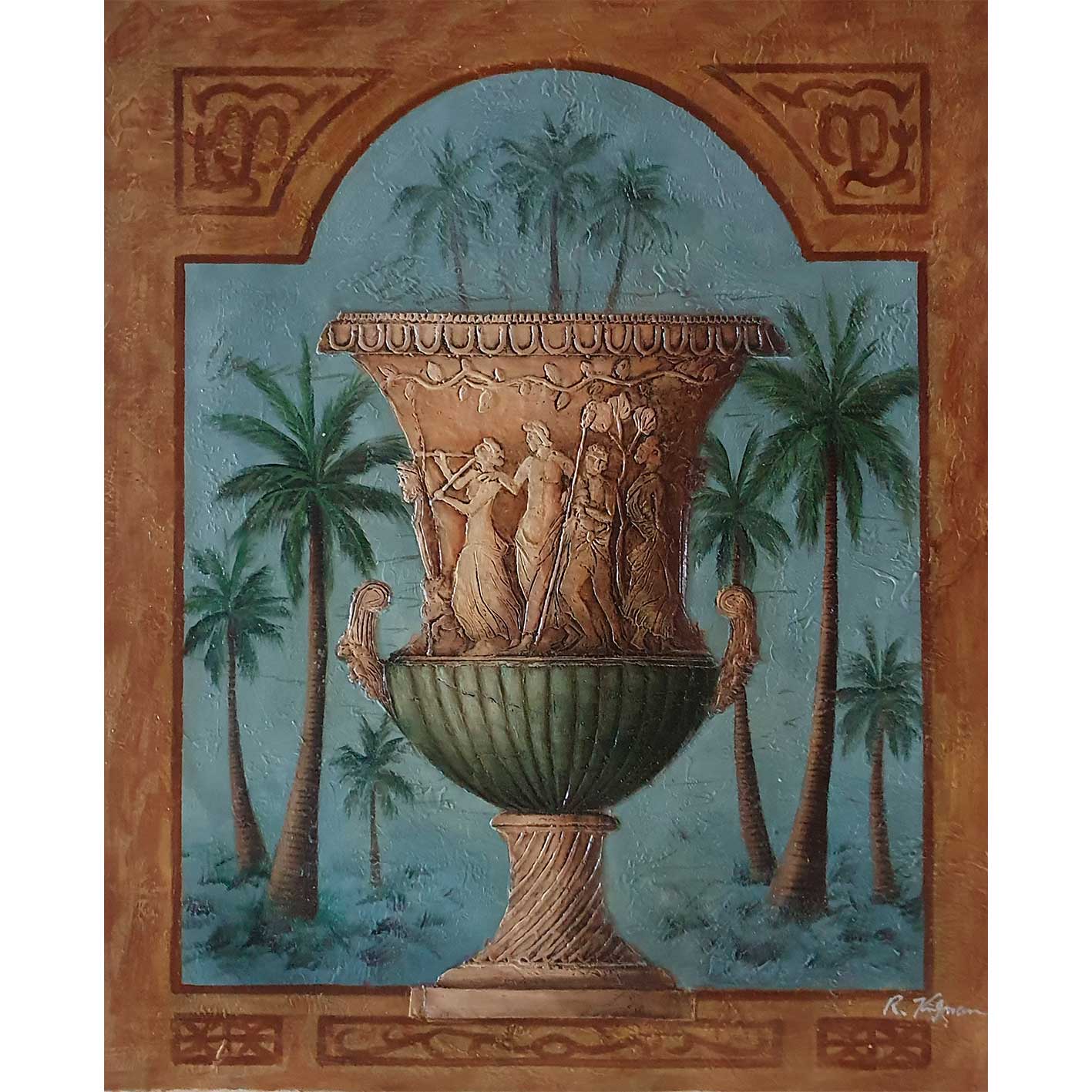 Relief Vase Diptych Painting I 50X60 cm [2 pieces]