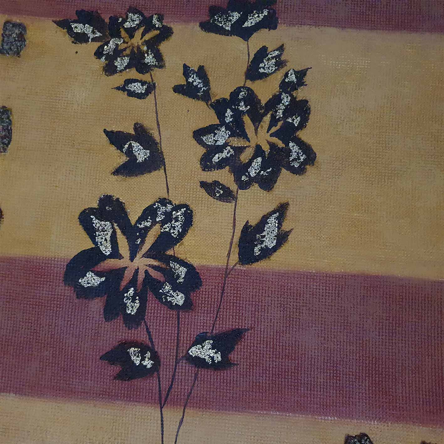 Golden Flower Diptych Painting 50x60 cm [2 pieces]