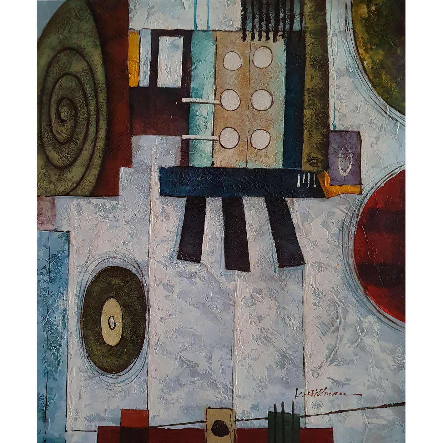 Abstraktes Musik-Diptychon-Gemälde 50X60 cm [2 Stück]