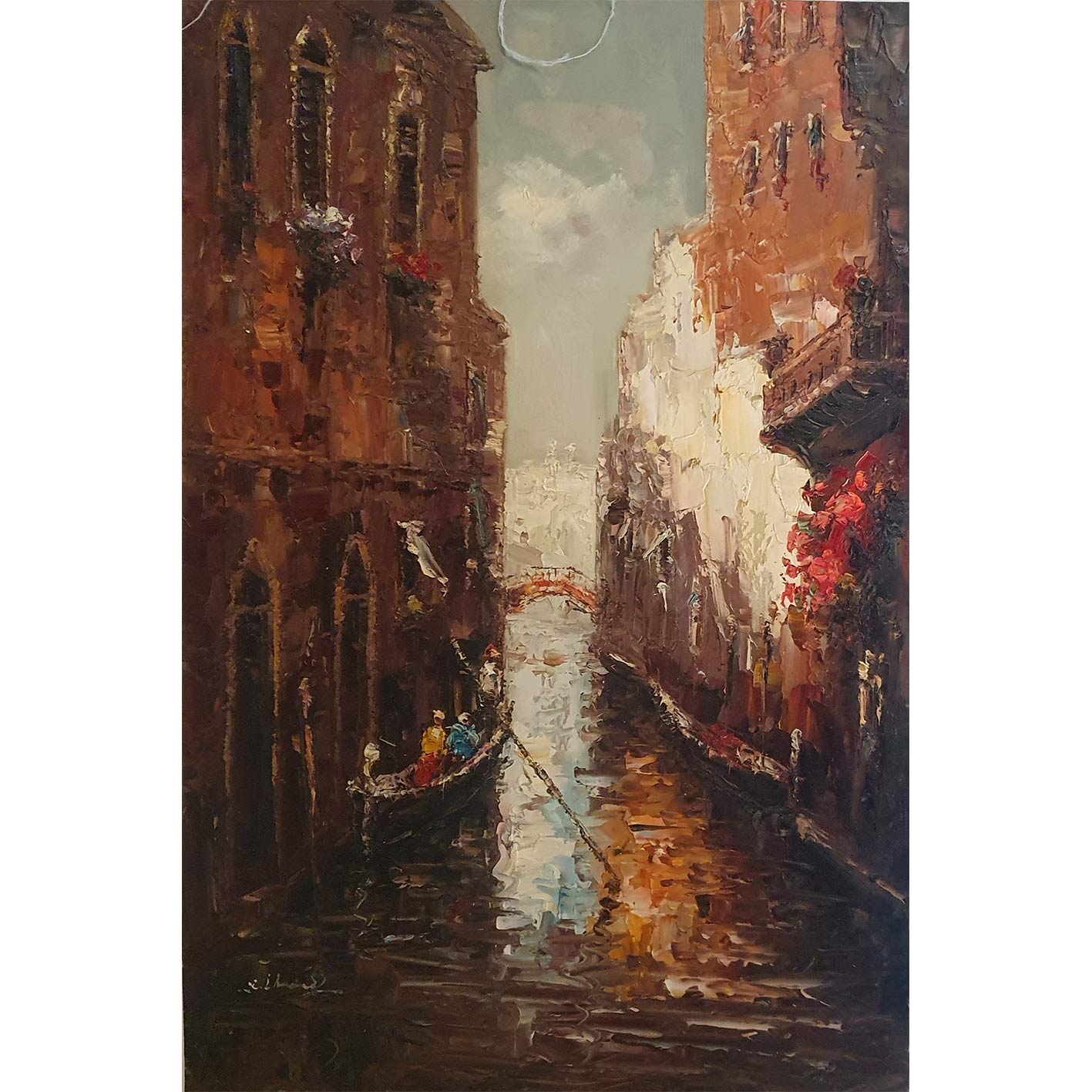 Venezianisches Kanalgemälde 60x90 cm