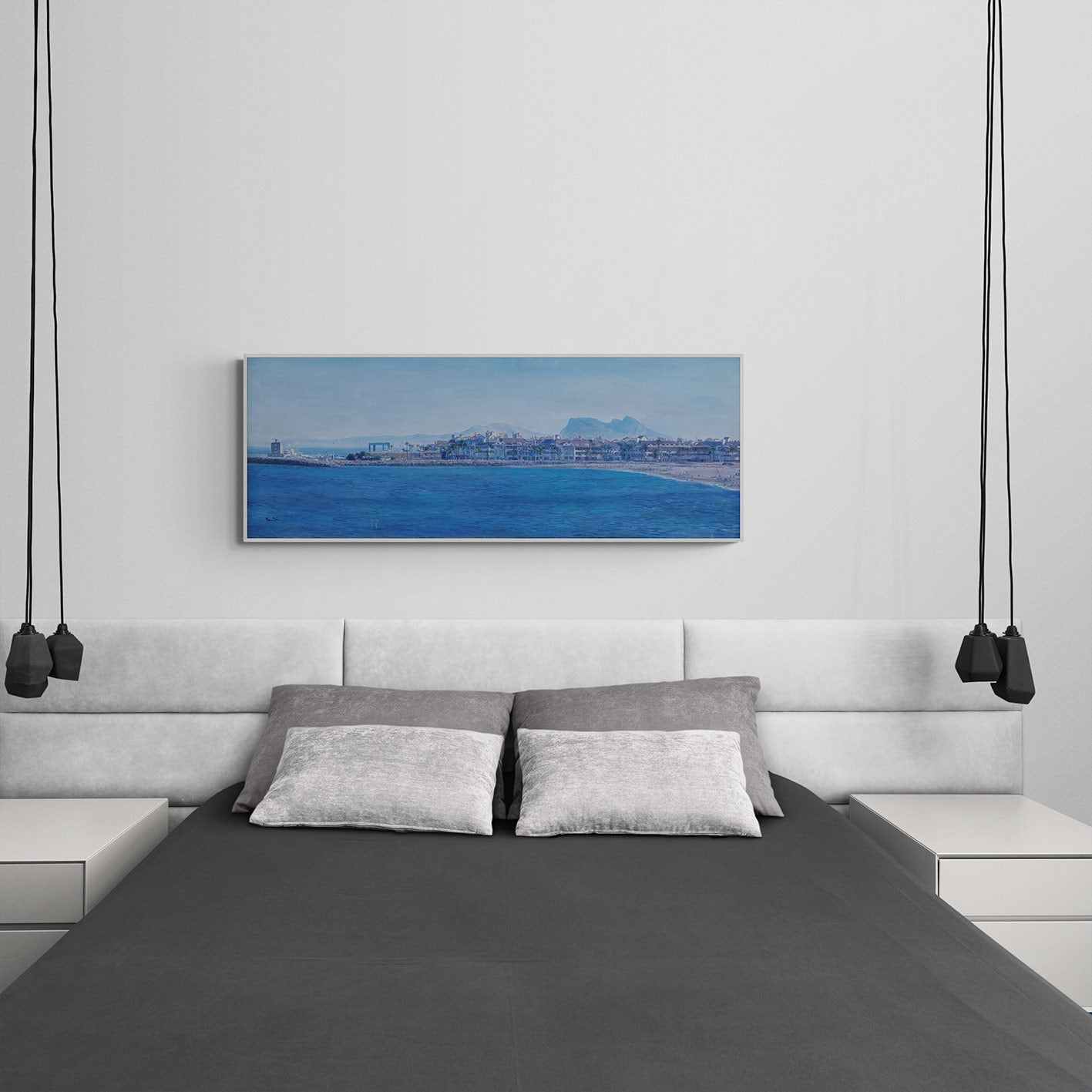 Gemälde „Küste von Sotogrande“ 131x49 cm