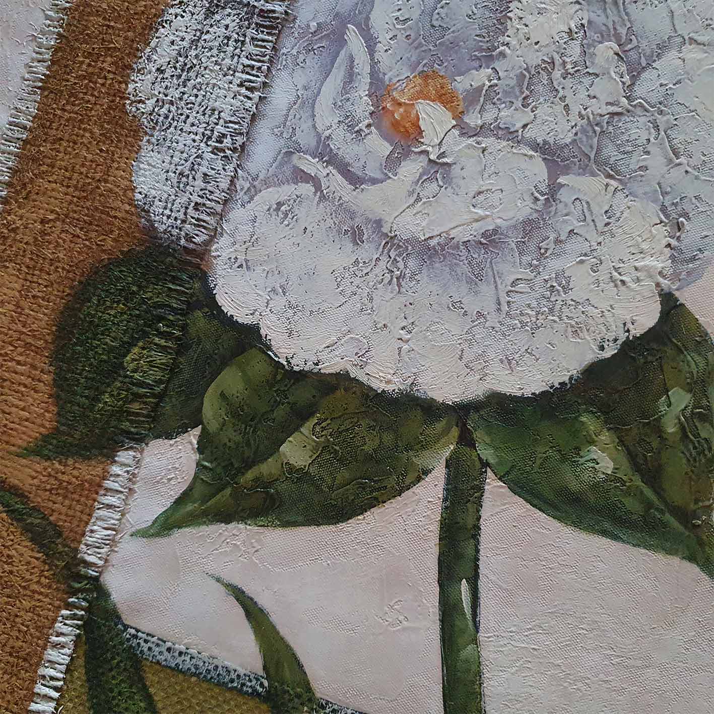 Sackblumen Diptychon Gemälde 50x60 cm [2 Stück]