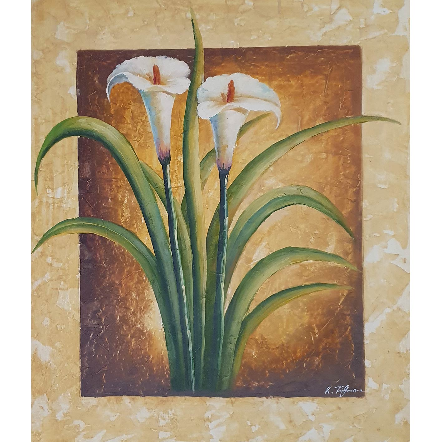 Cuadro Díptico Flor Cala 50x60 cm [2 piezas]