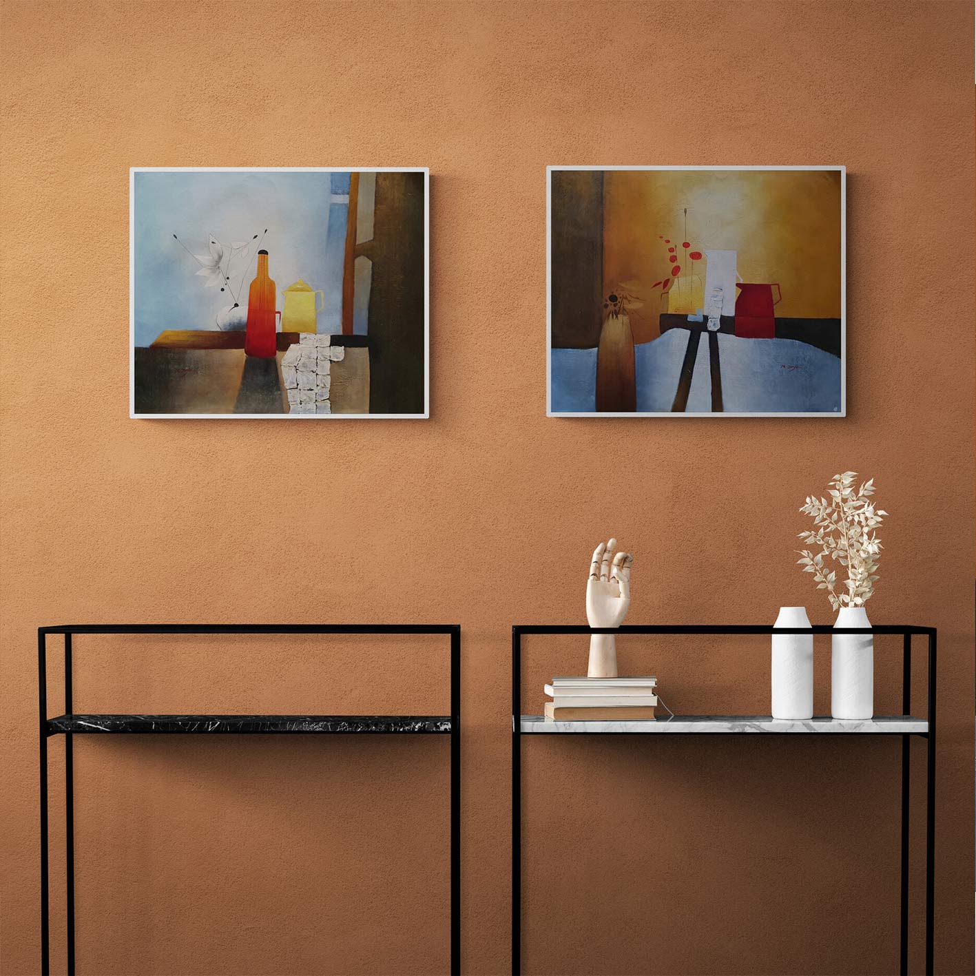 Diptych Painting Still Life Azucena 60x50 cm [2 pieces]
