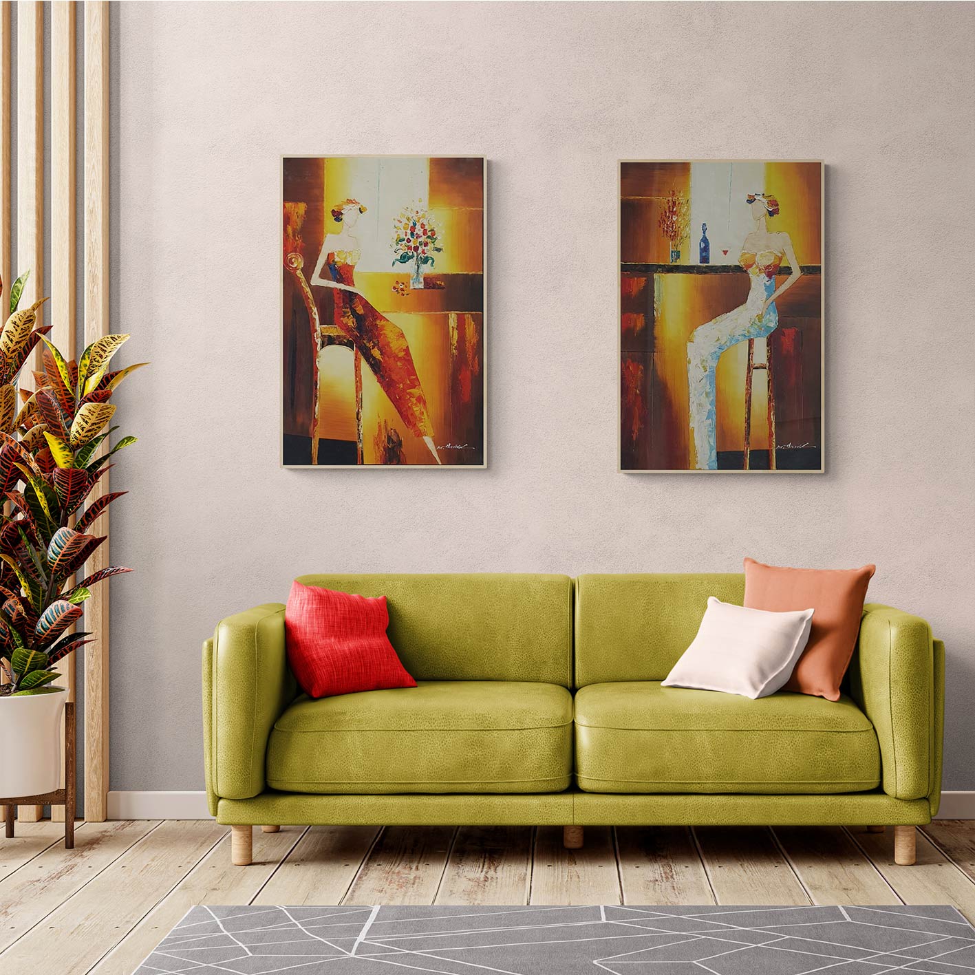 Bar II Diptych Painting 60x90 cm [2 pieces]