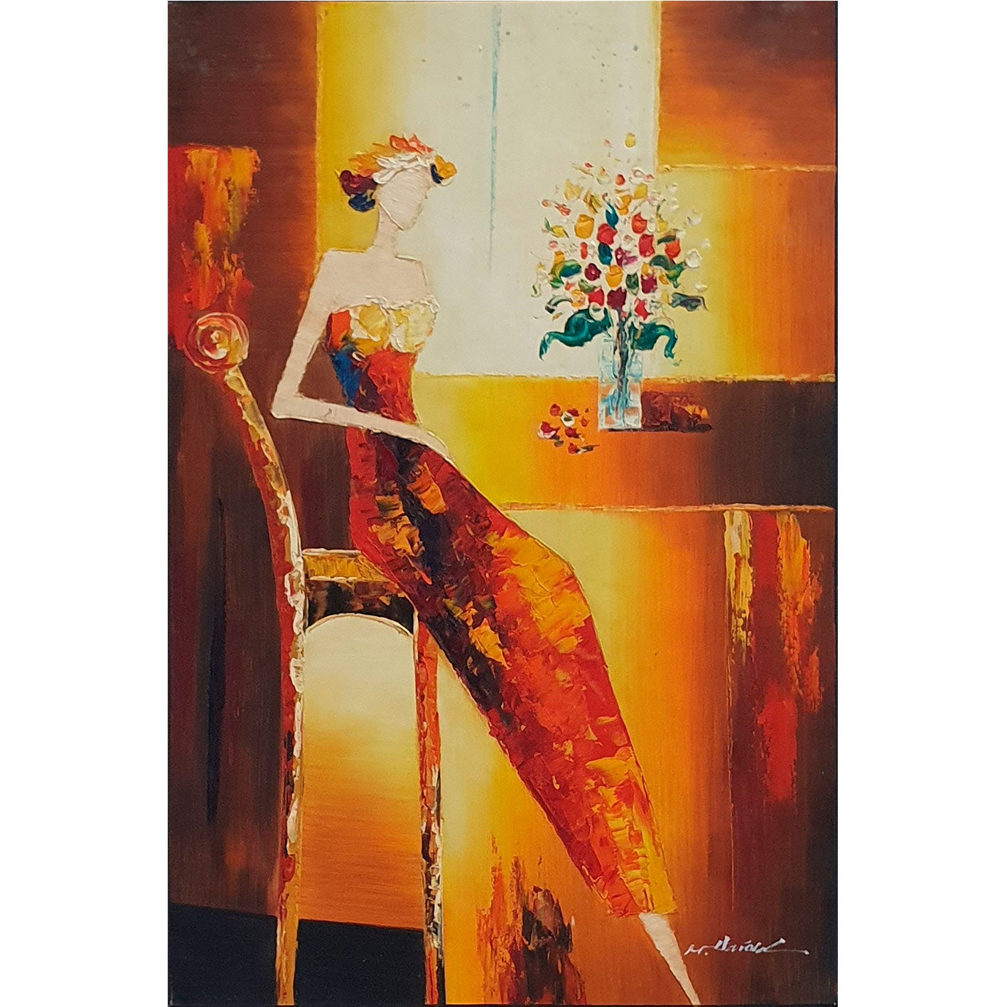 Bar II Diptychon Gemälde 60x90 cm [2 Stück]