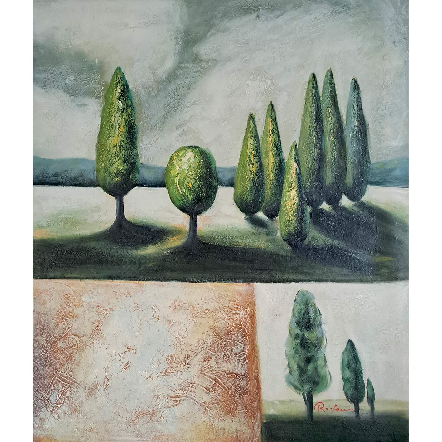 Direction Landscape Diptych Painting 50X60 cm [2 pieces]
