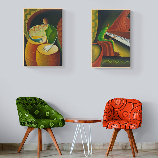 Musical Diptych Painting 60x90 cm [2 pieces]