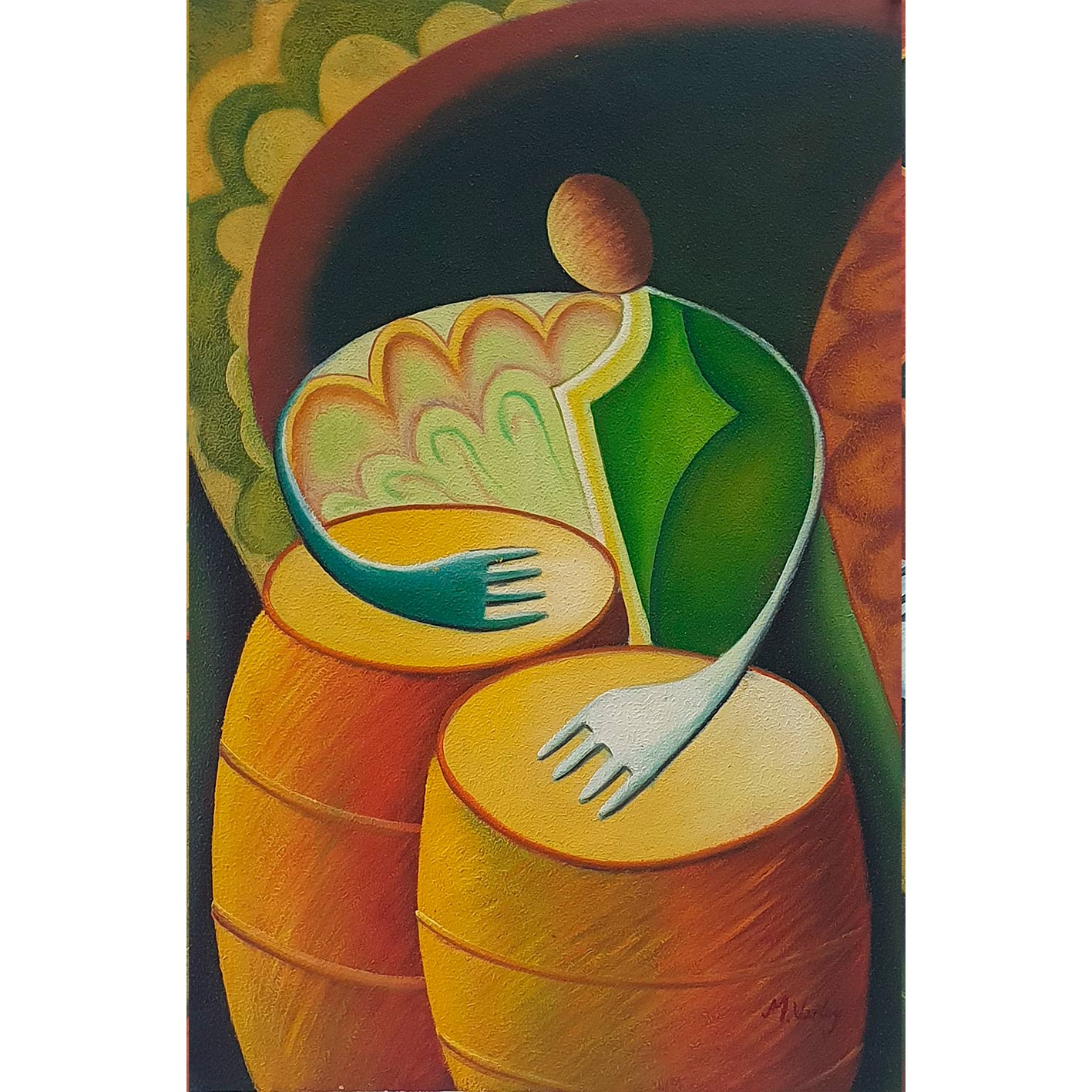Musikalisches Diptychon-Gemälde 60x90 cm [2 Stück]