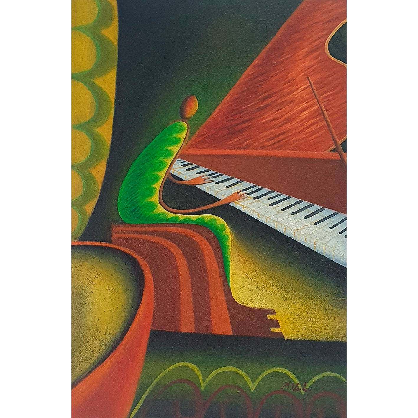 Musikalisches Diptychon-Gemälde 60x90 cm [2 Stück]