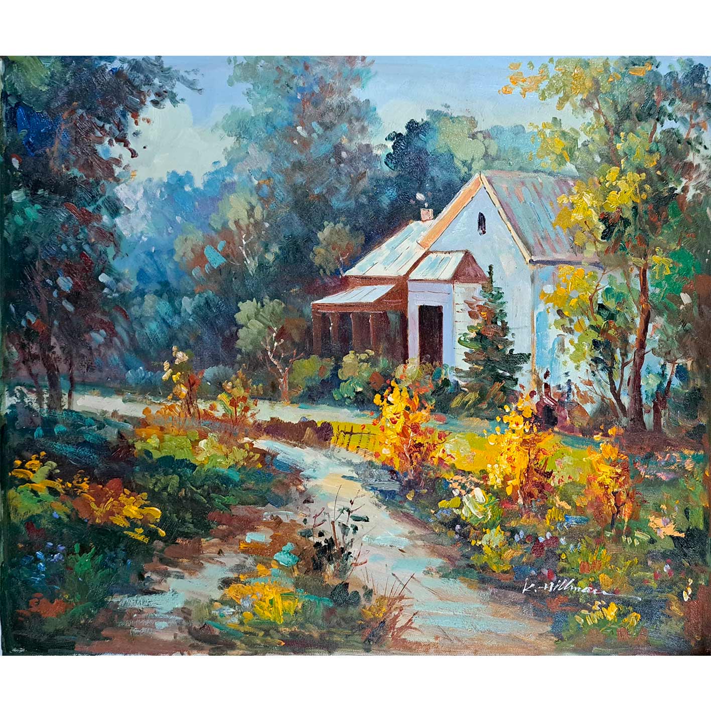 House Path Picture 60x50 cm