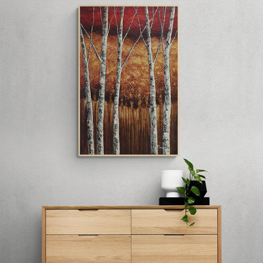 Forest trees painting 60x90 cm