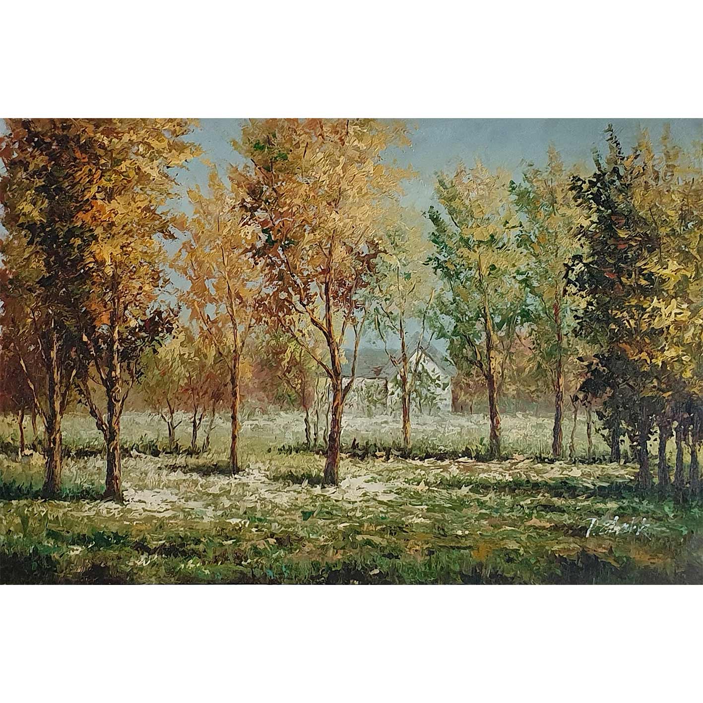 Wire Landscape Painting 90x60 cm
