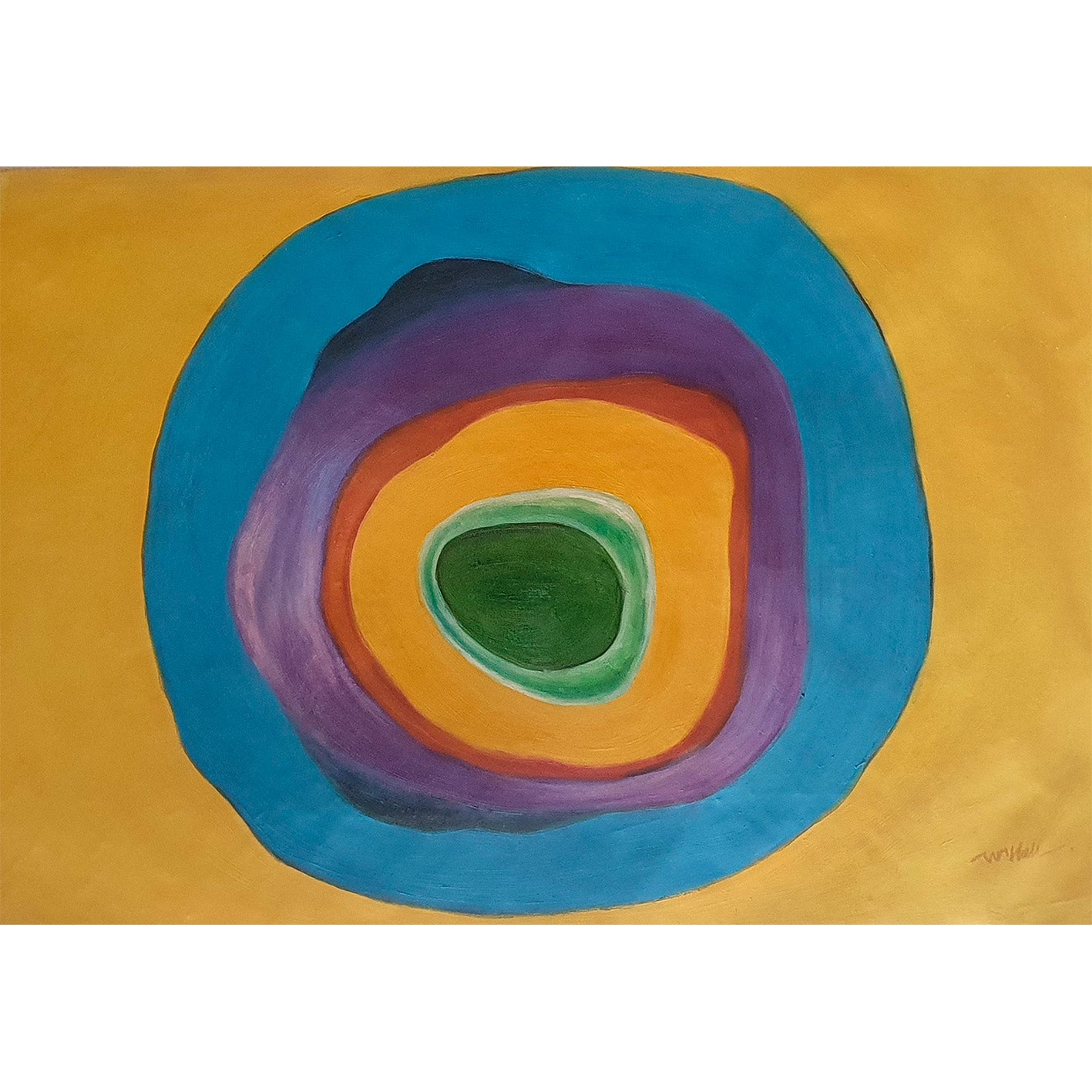 Gelbes Diana-Gemälde 90x60 cm