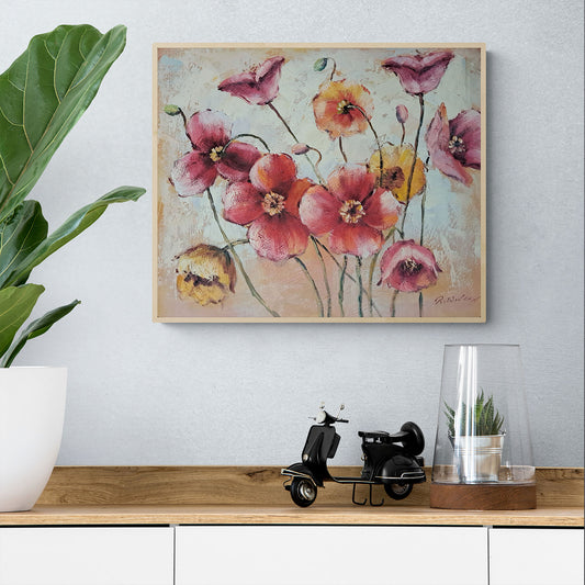 Farbiges Blumenbild 60x50 cm