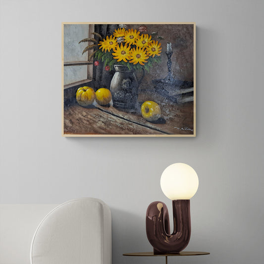 Zitronenbaum-Stillleben-Gemälde 60x50 cm