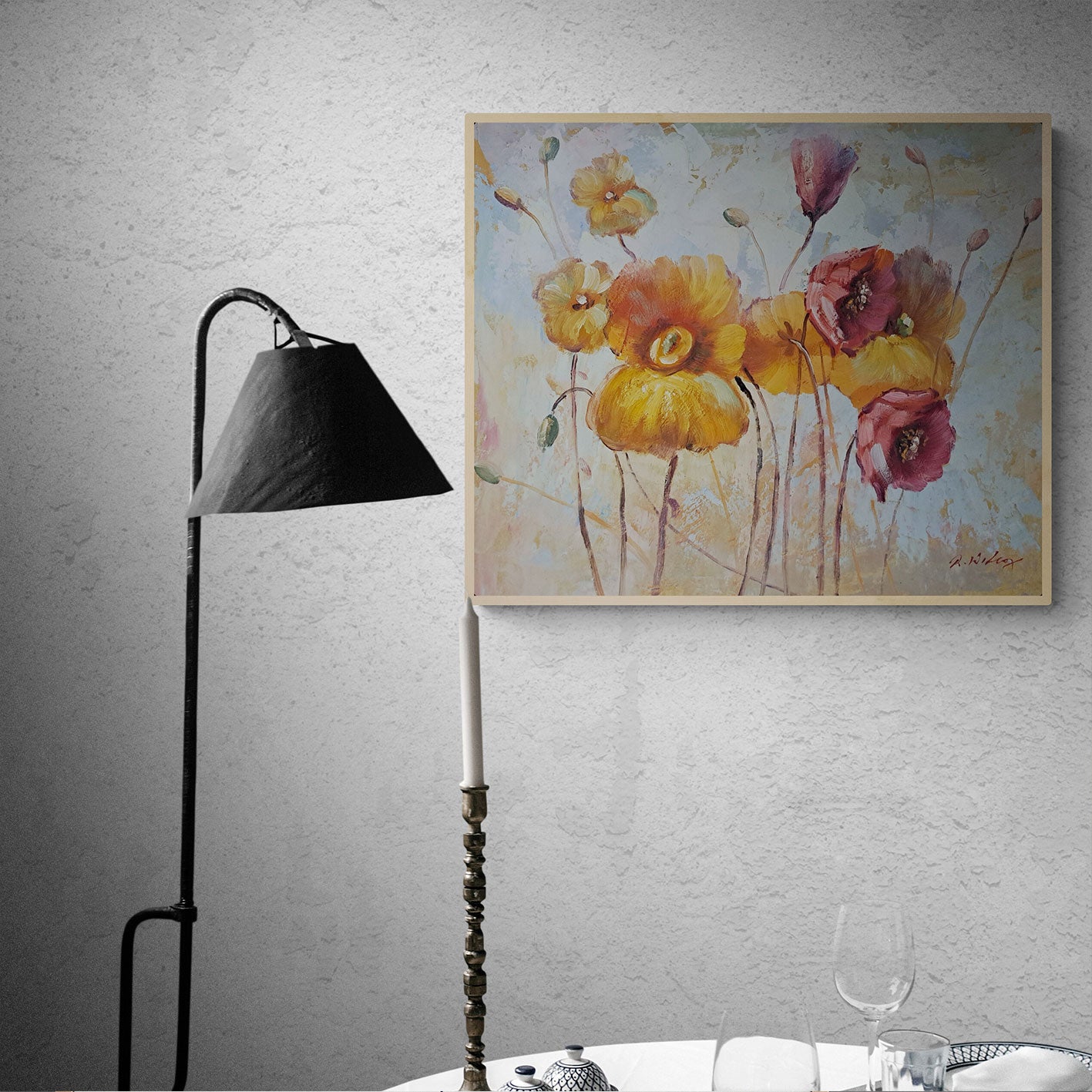 Cuadro Color Flor II 60x50 cm