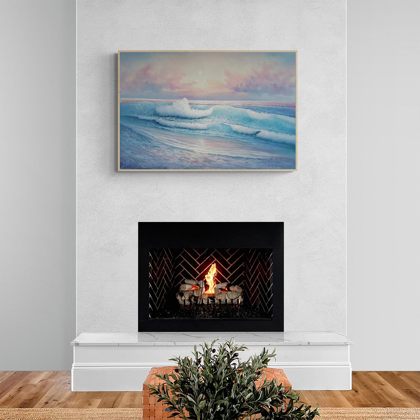 Sunset Marine Painting 90x60 cm