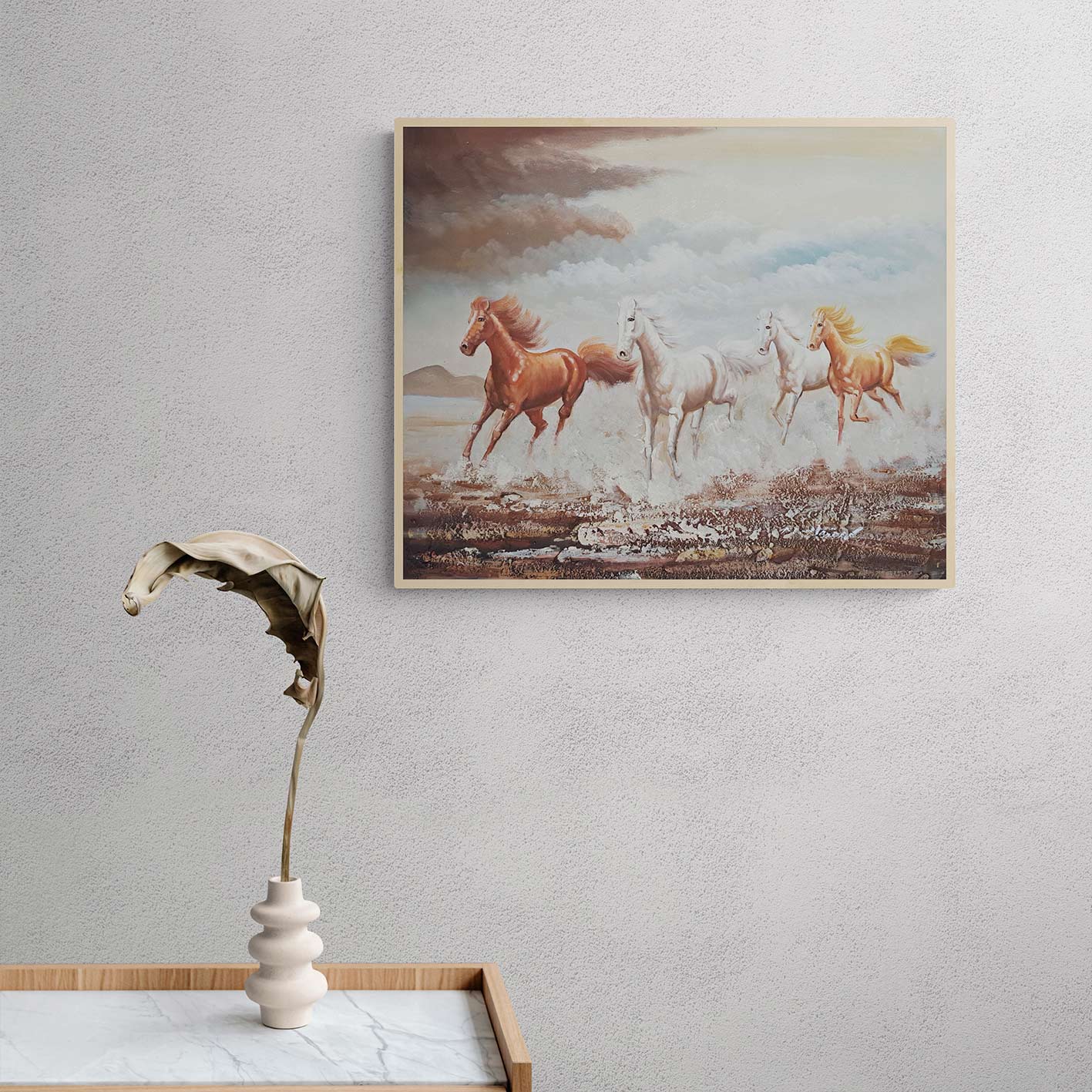 Wildpferde-Gemälde 60x50 cm