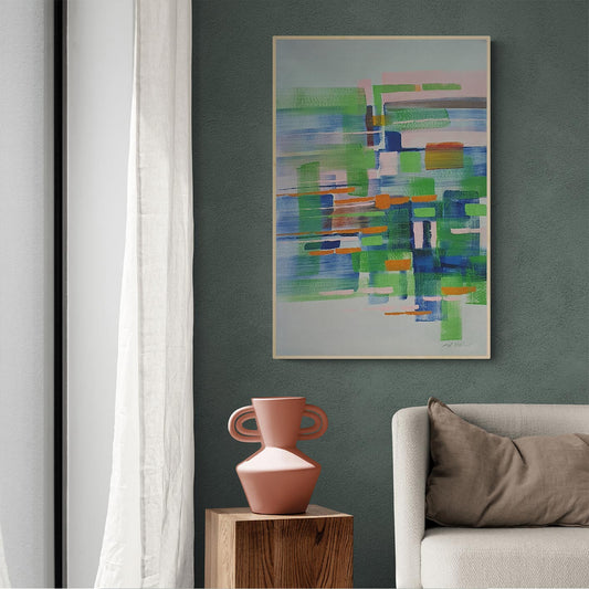 City Abstract Painting 60x90 cm