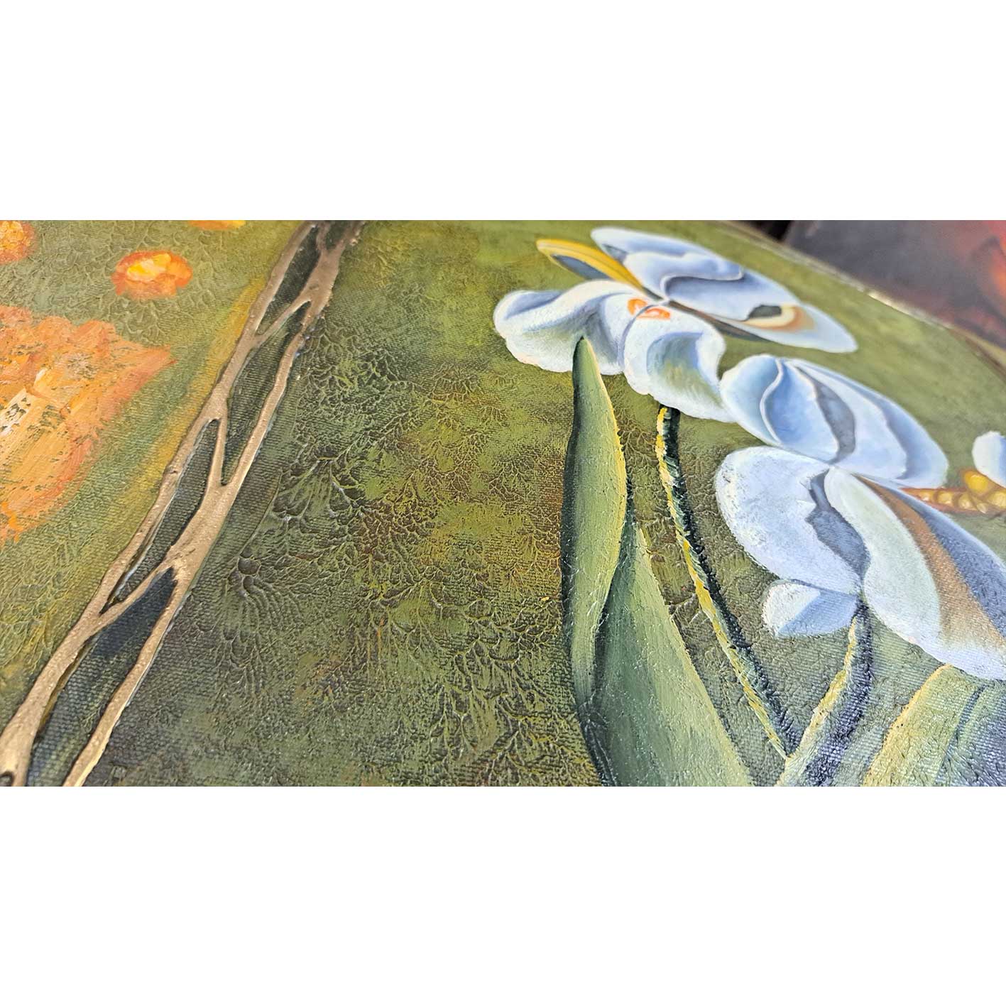 Zwei Blumen Diptychon Gemälde 50x60 cm [2 Stück]