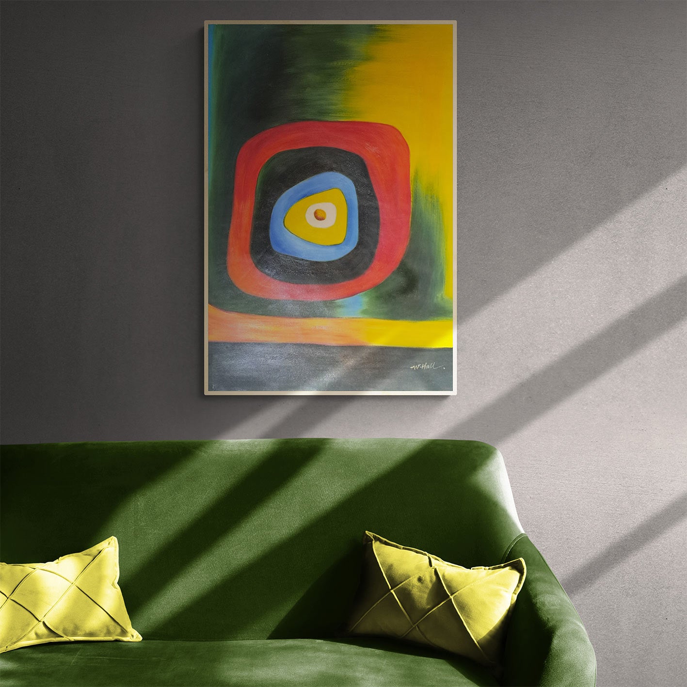 Multicolor Diana painting 60x90 cm