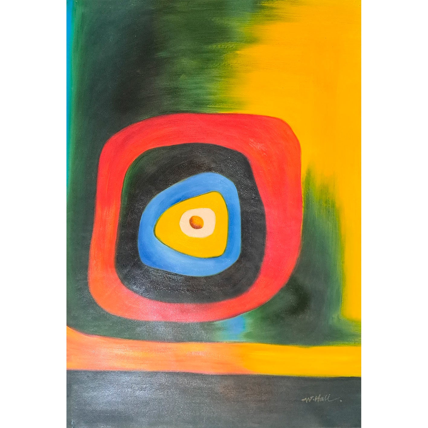 Mehrfarbiges Diana-Gemälde 60x90 cm