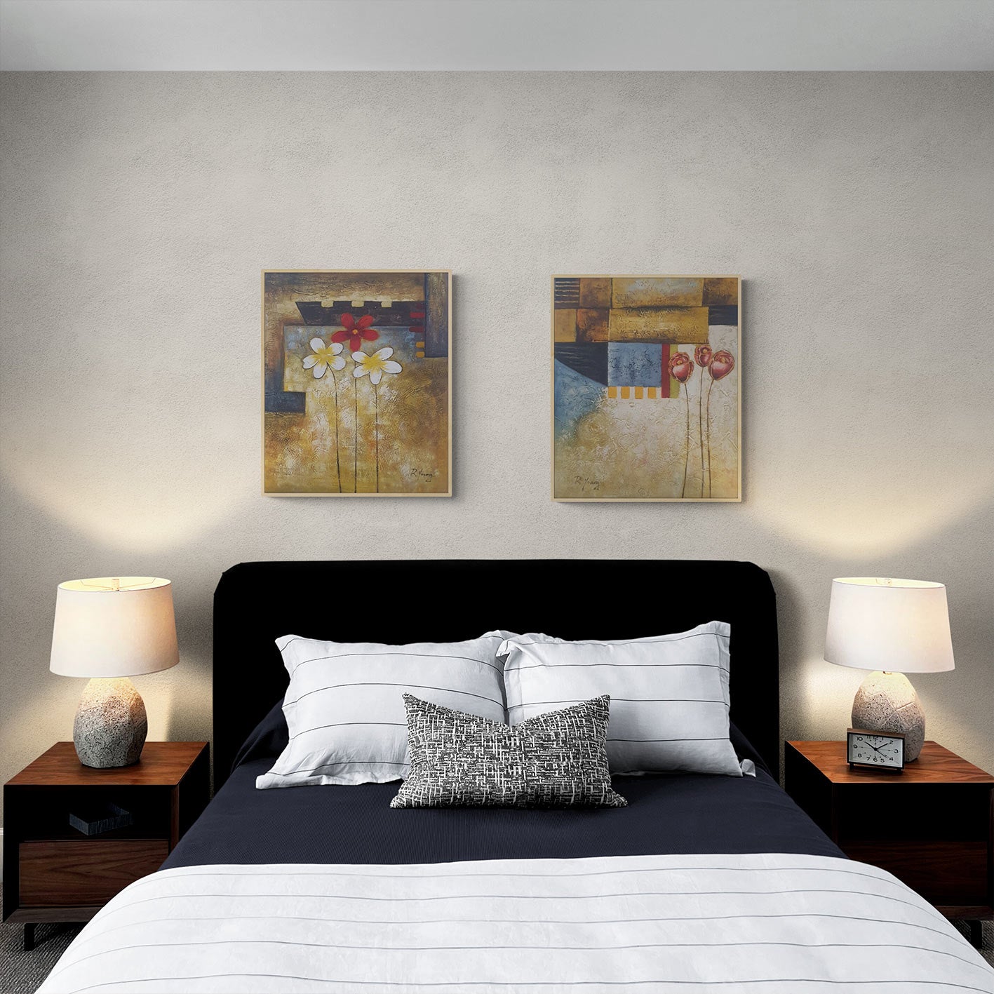 Diptych Painting Little Flowers 50x60 cm [2 pieces]