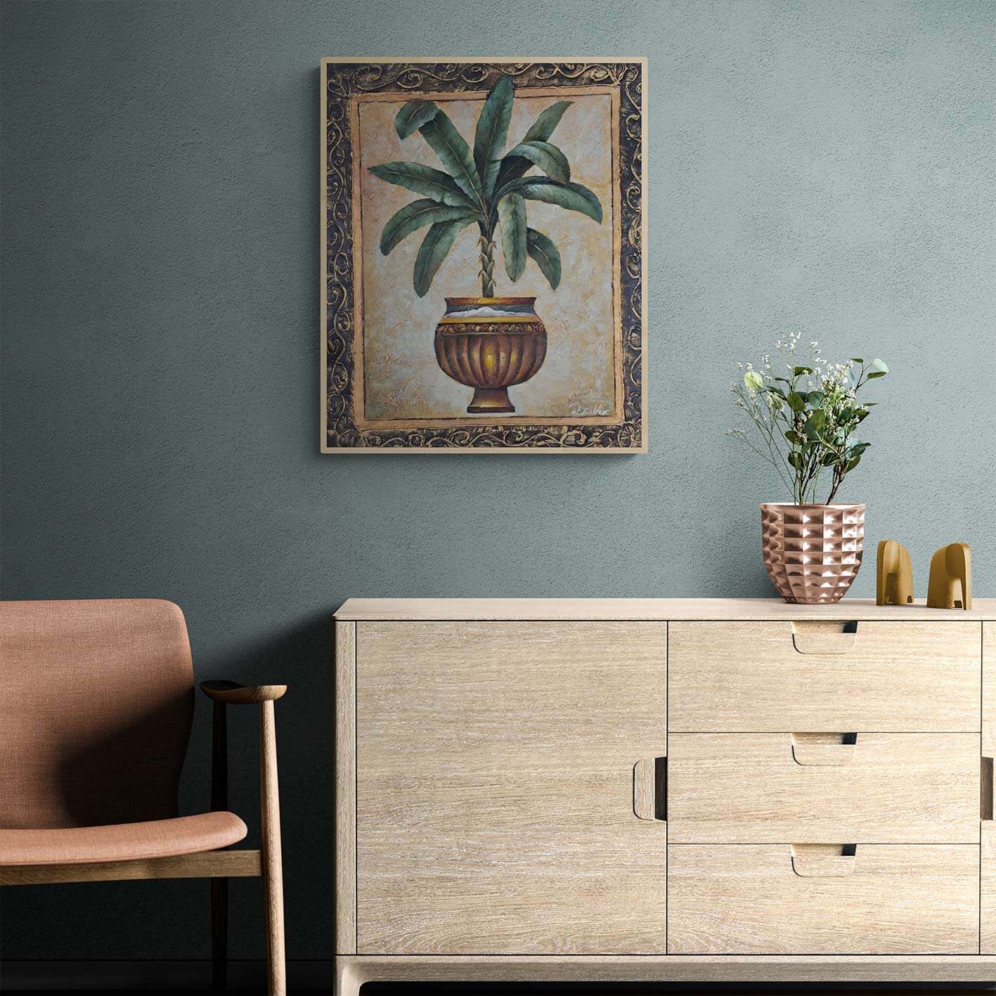 Dekoratives Palmengemälde 50x60 cm