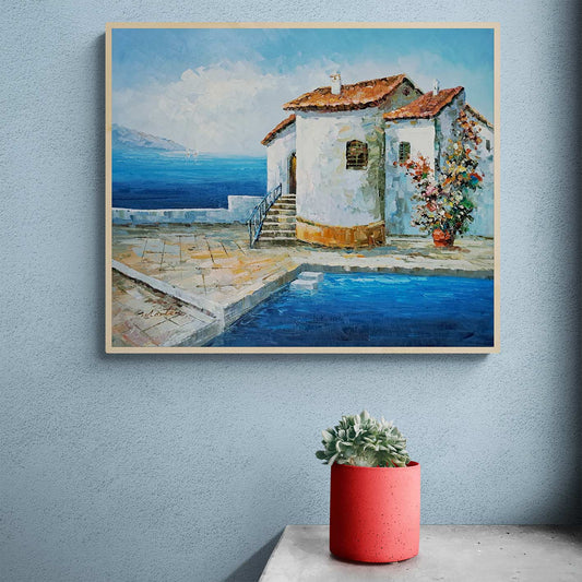 Beach House Painting 60x50 cm