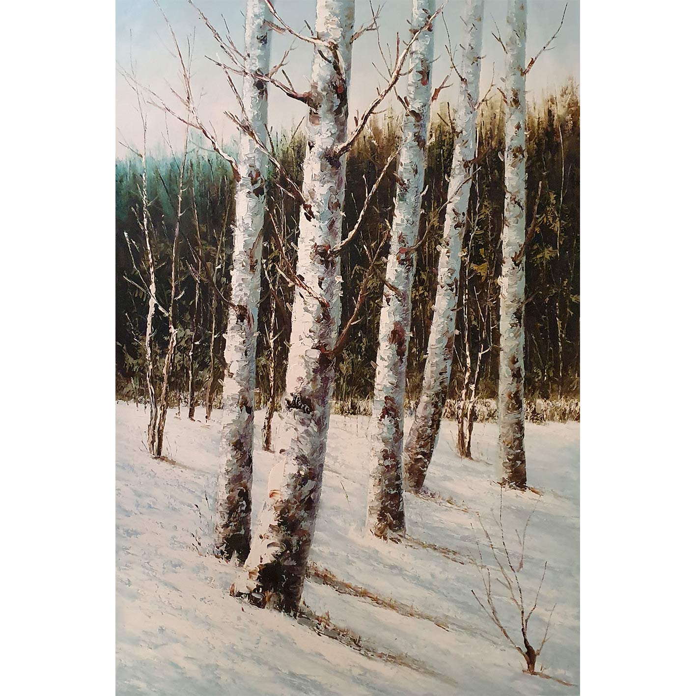 Snowy Forest Oil 60x90 cm