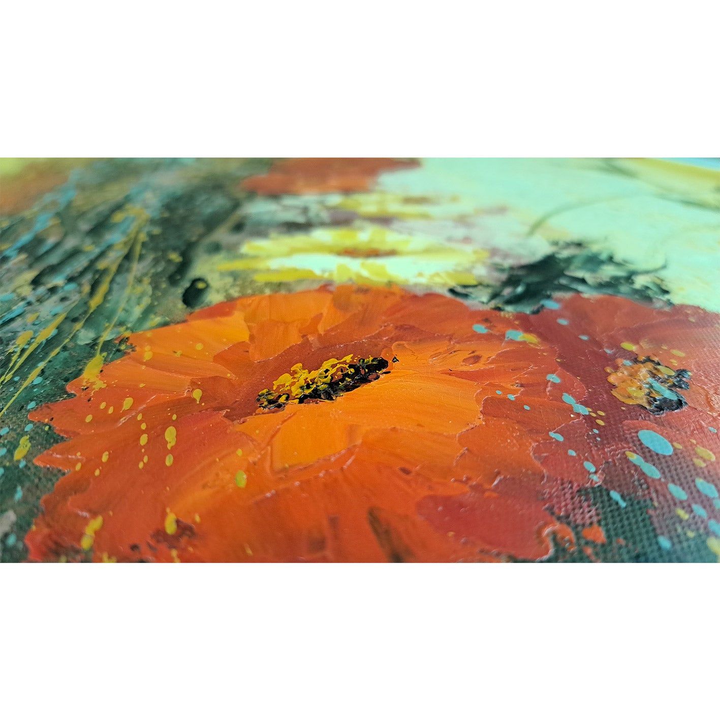 Cuadro Margaritas Abstracto 60x50 cm