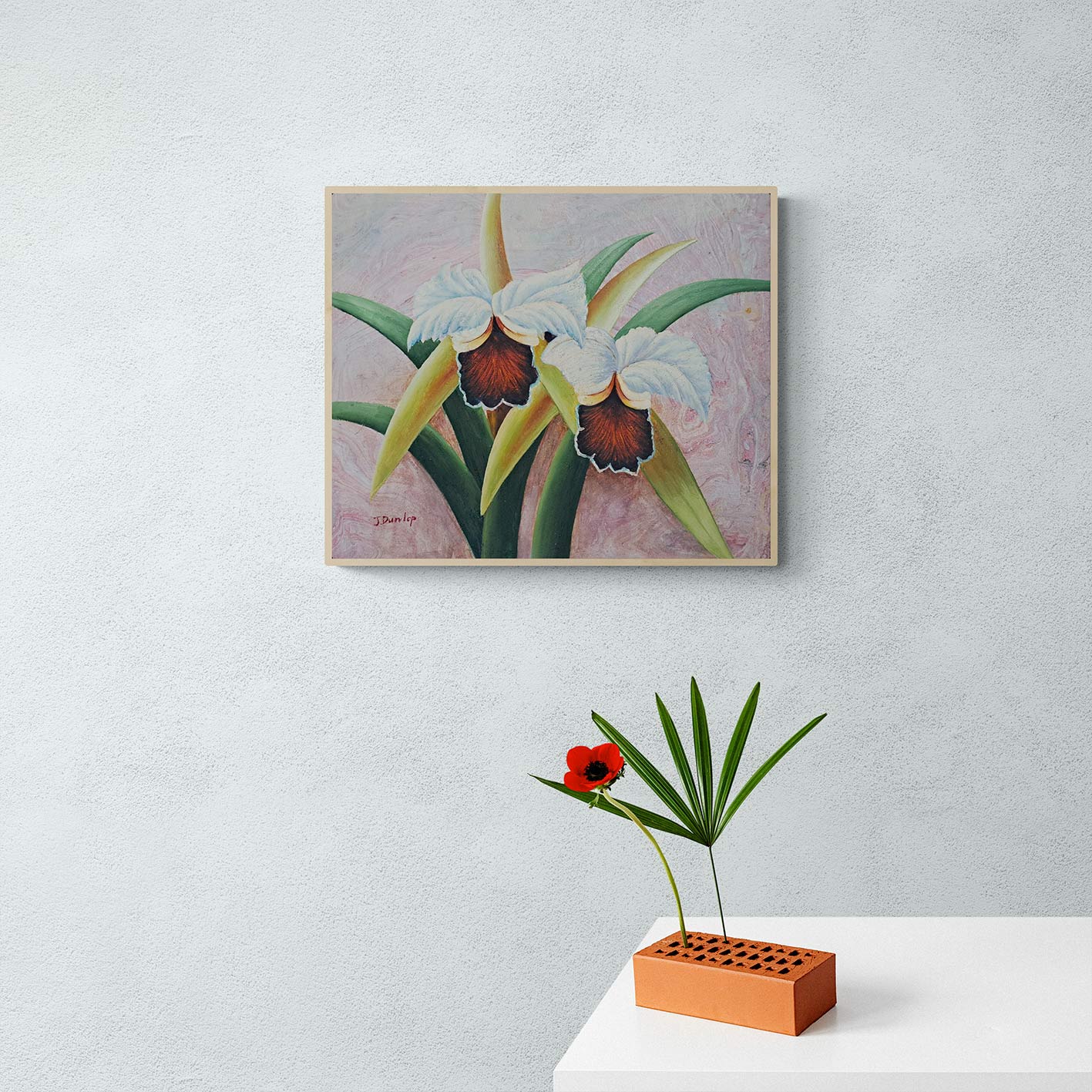Orchideengemälde 60x50 cm