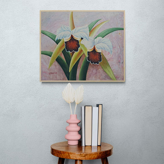 Cuadro Orquídeas Pintura 60x50 cm