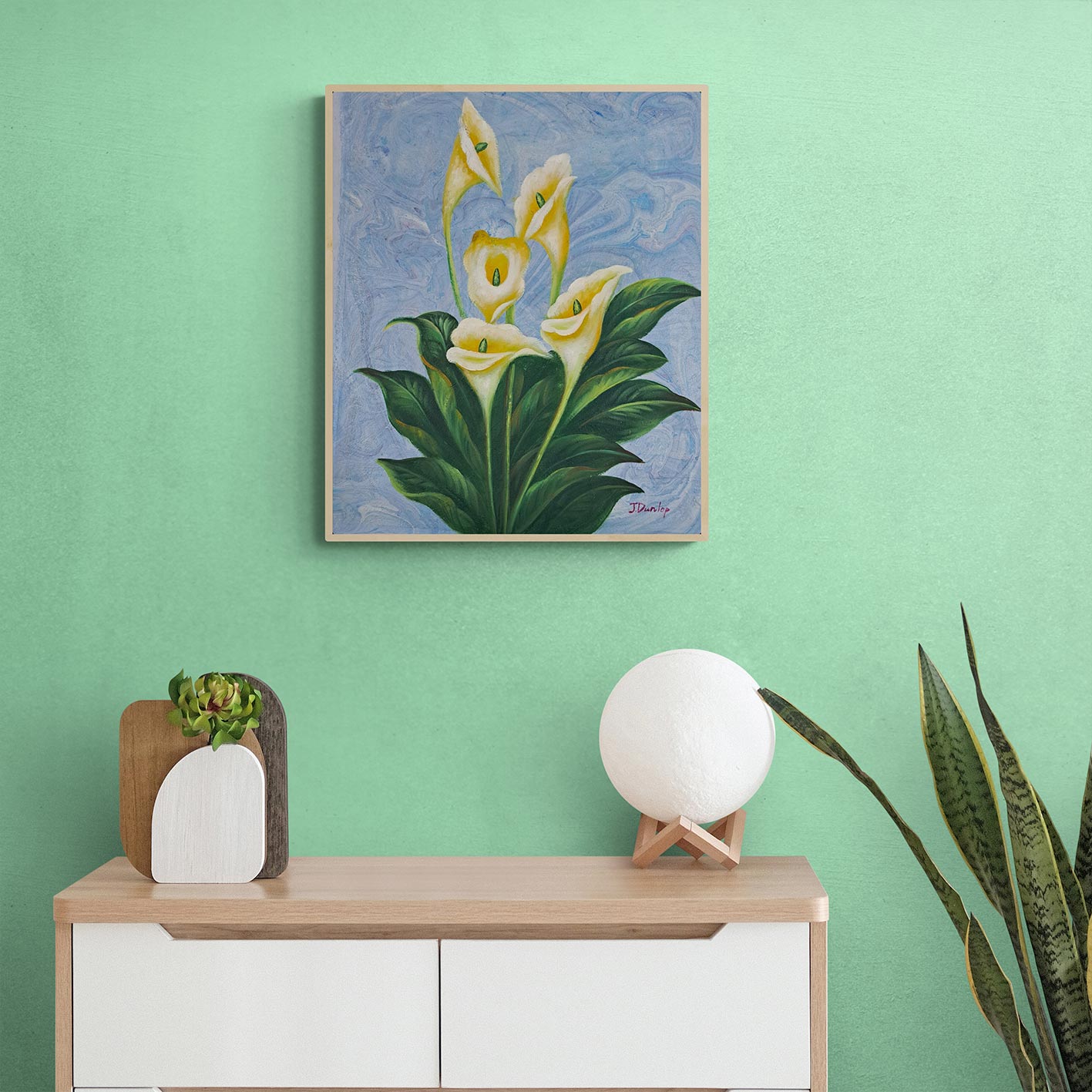 Calla-Lilien-Calla-Lilien-Gemälde 50x60 cm