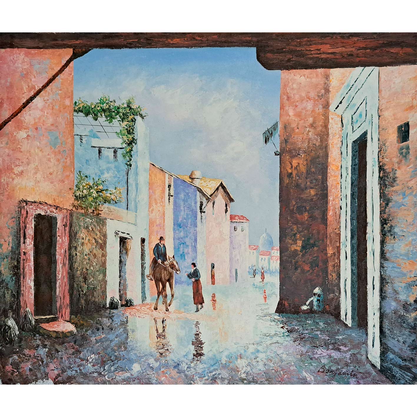 Pueblo Street Painting I 60x50 cm