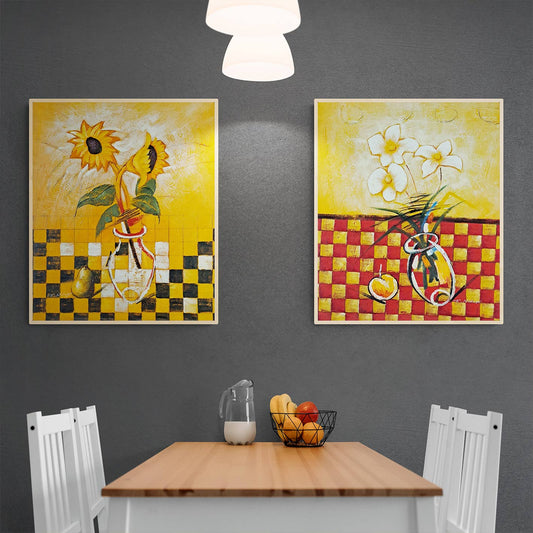 Tablecloth Diptych Painting 50X60 cm [2 pieces]