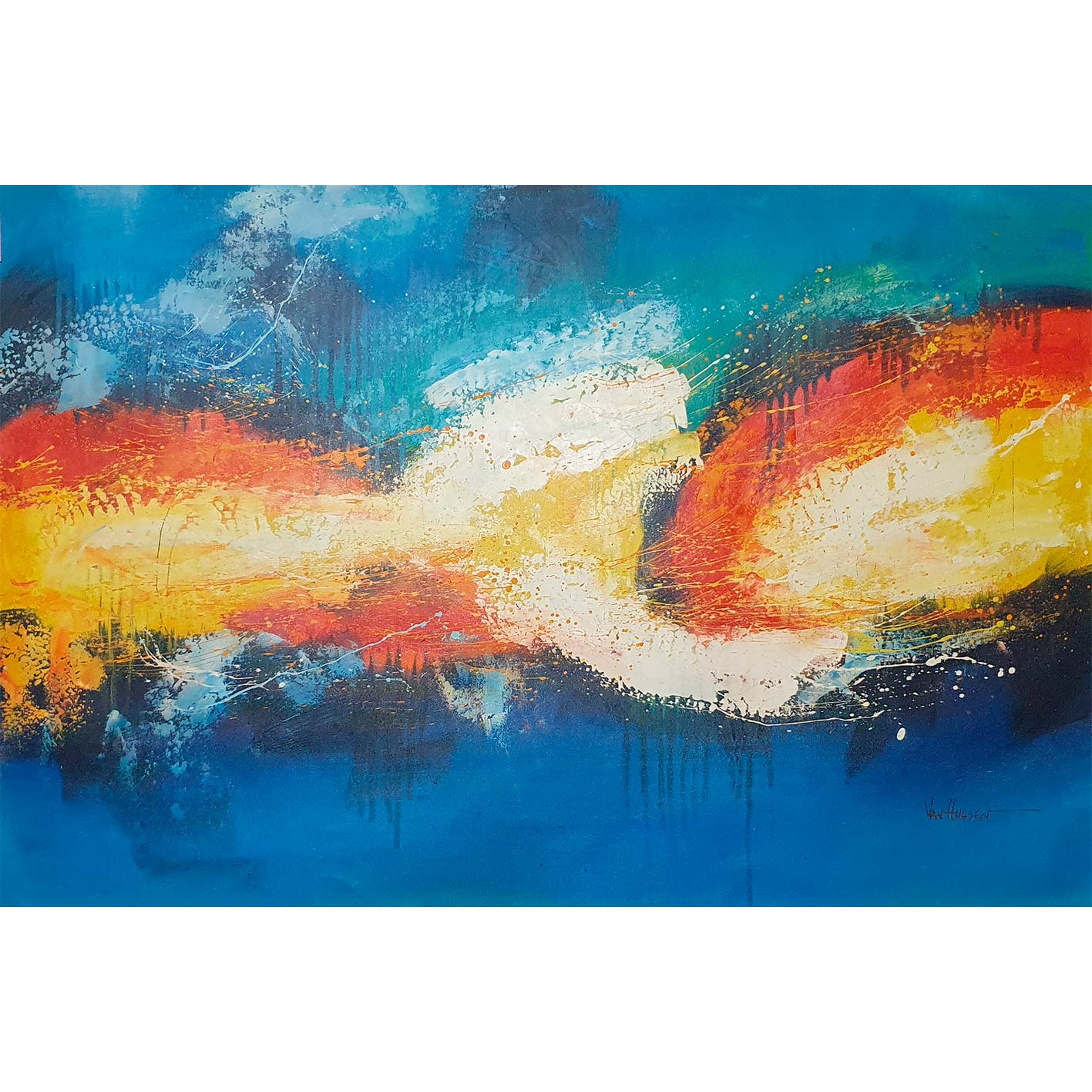 Abstract Painting Broken Paintings 90x60 cm