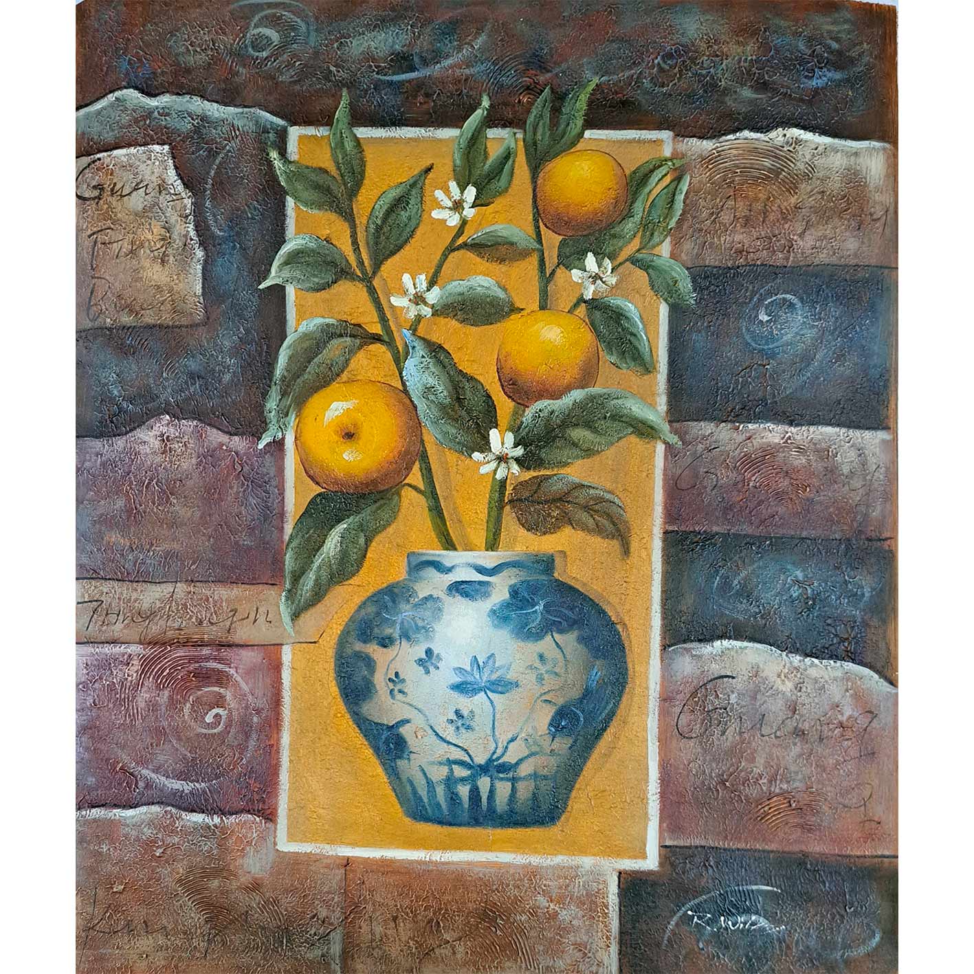 Cuadro Díptico Limones Naranjas 50X60 cm [2 piezas]