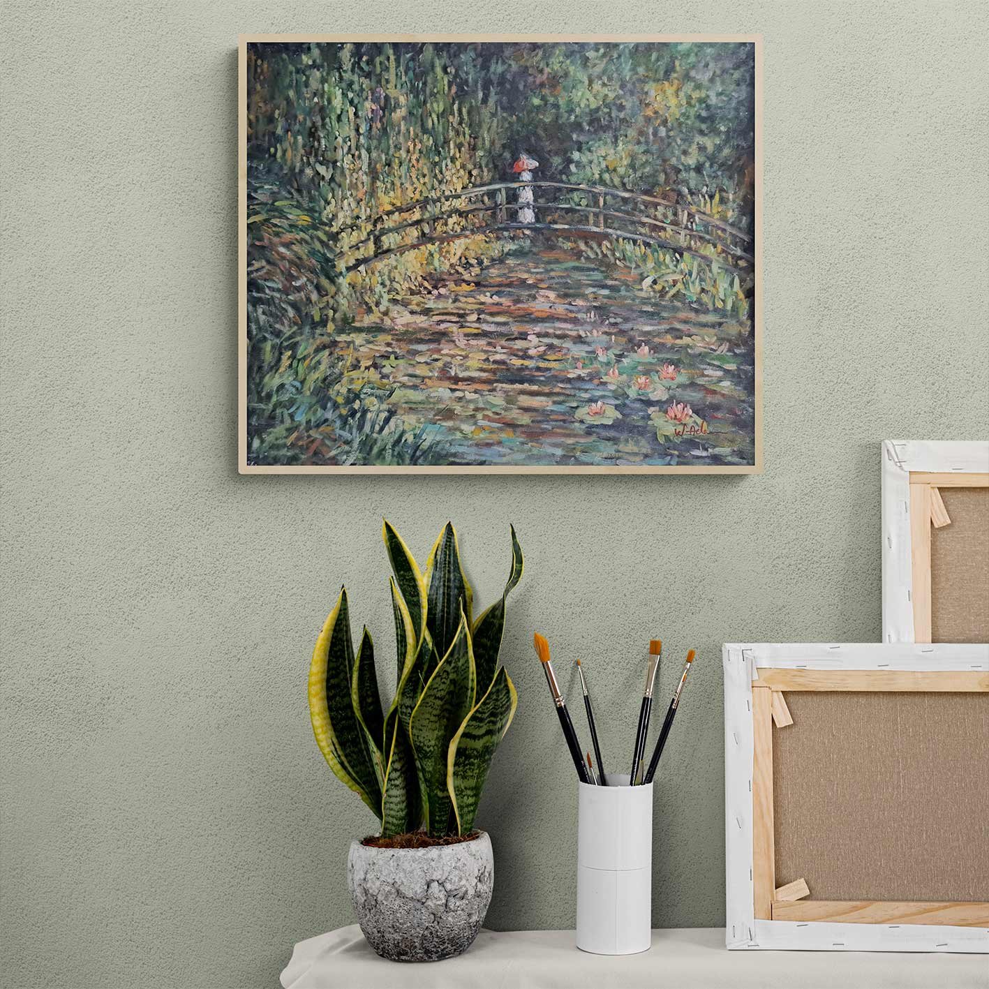 Nymphea Monet Pond Painting 60x50 cm