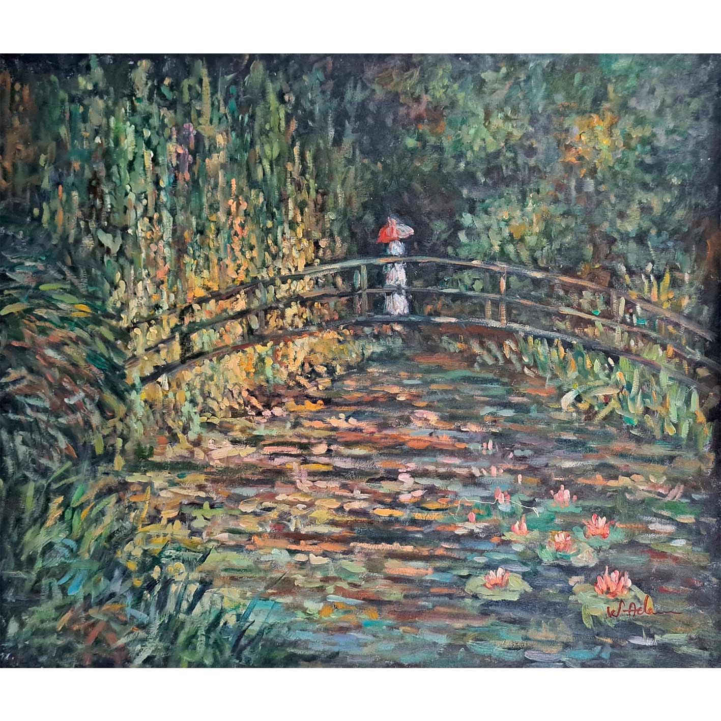 Nymphea Monet Pond Painting 60x50 cm