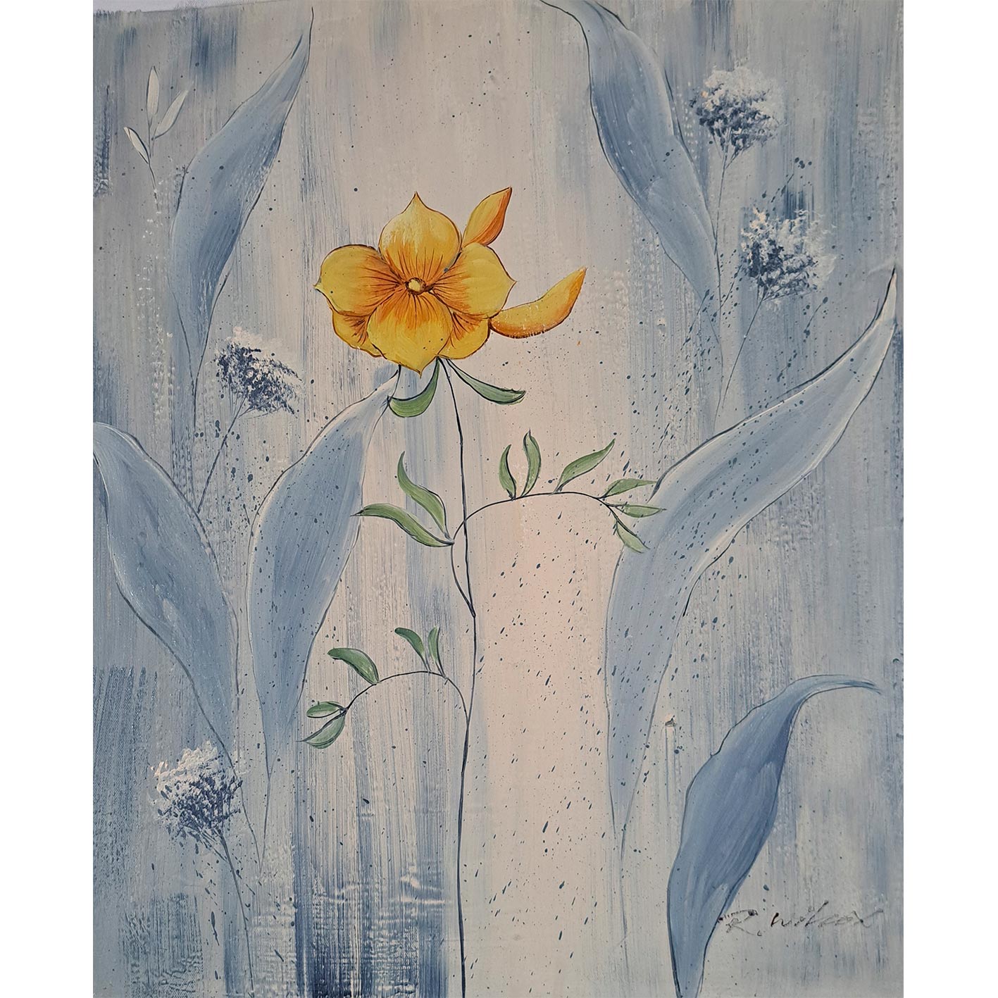 Cuadro Díptico Arte  Floral 50x60 cm [2 piezas]