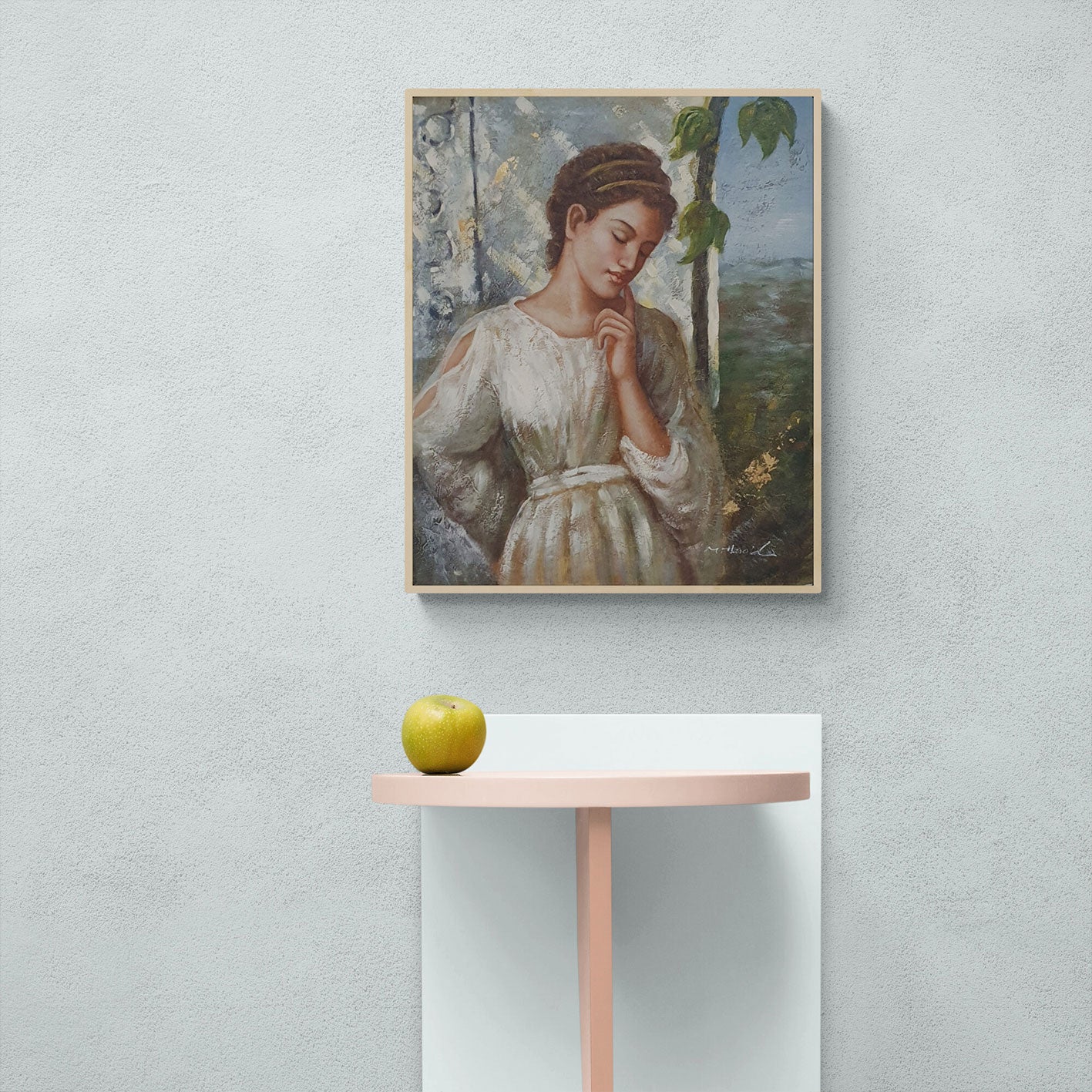 Pensive Woman Painting 50x60 cm