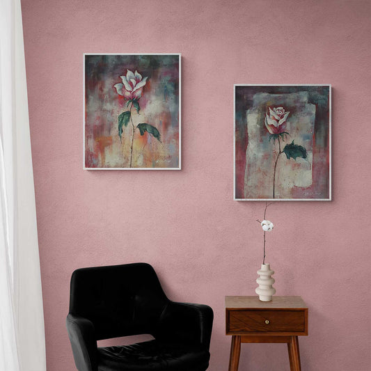 Roses Diptych Painting 50X60 cm [2 pieces]