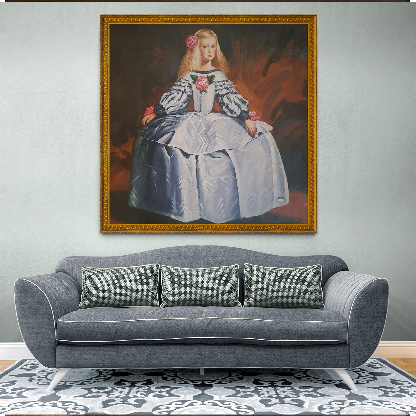Menina-Gemälde 130x130 cm