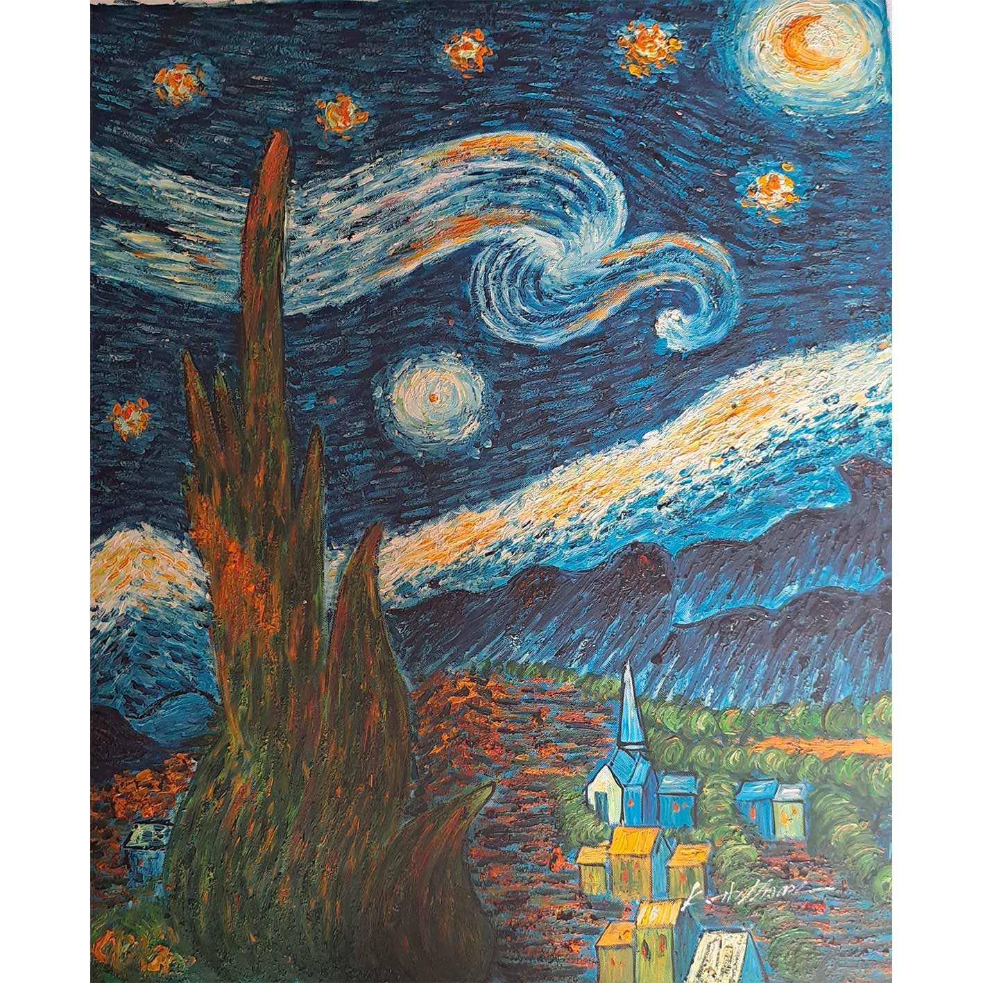 Cuadro Noche Estrellada 50x60 cm
